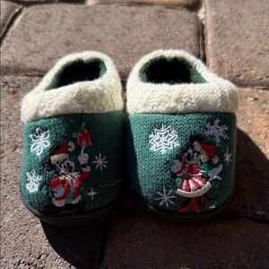 Disney Toddler Mickey and Minnie Christmas slippers
